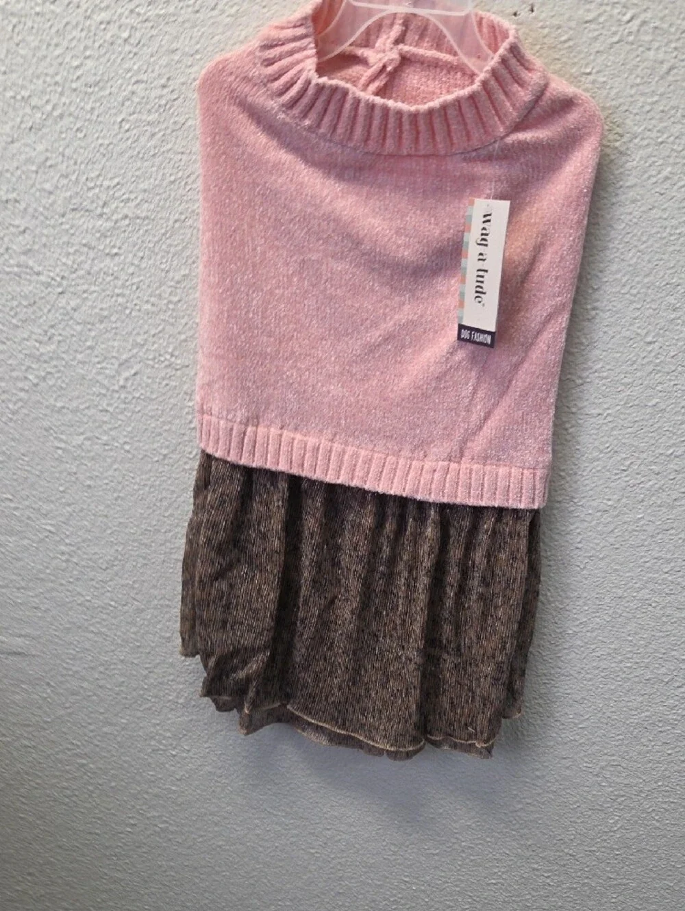 Pink Tutu Sweater Dress For Dogs Sz XXL